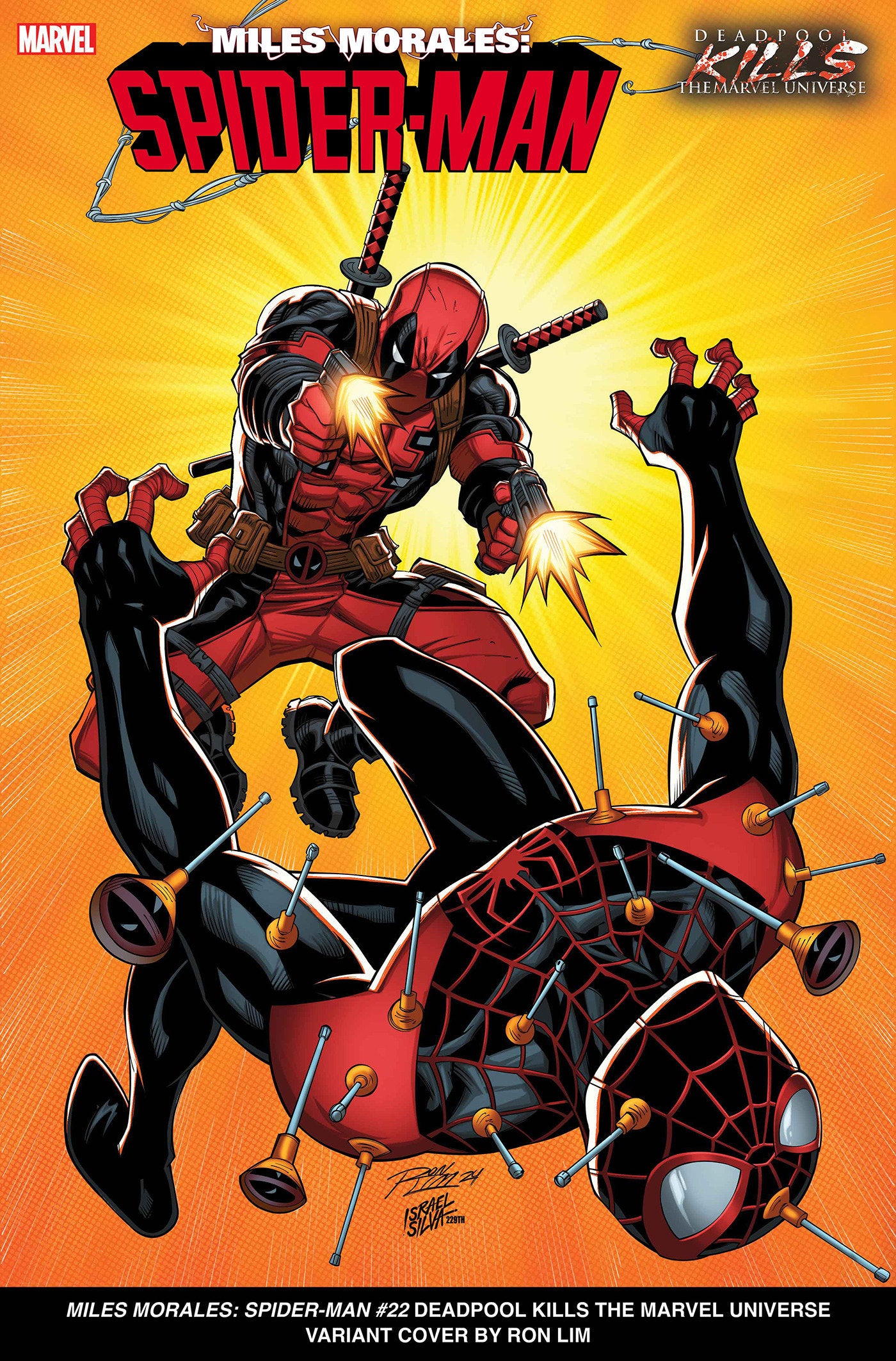 Miles Morales: Spider-Man #22 Ron Lim Deadpool Kills The Marvel Universe Variant [Bh]