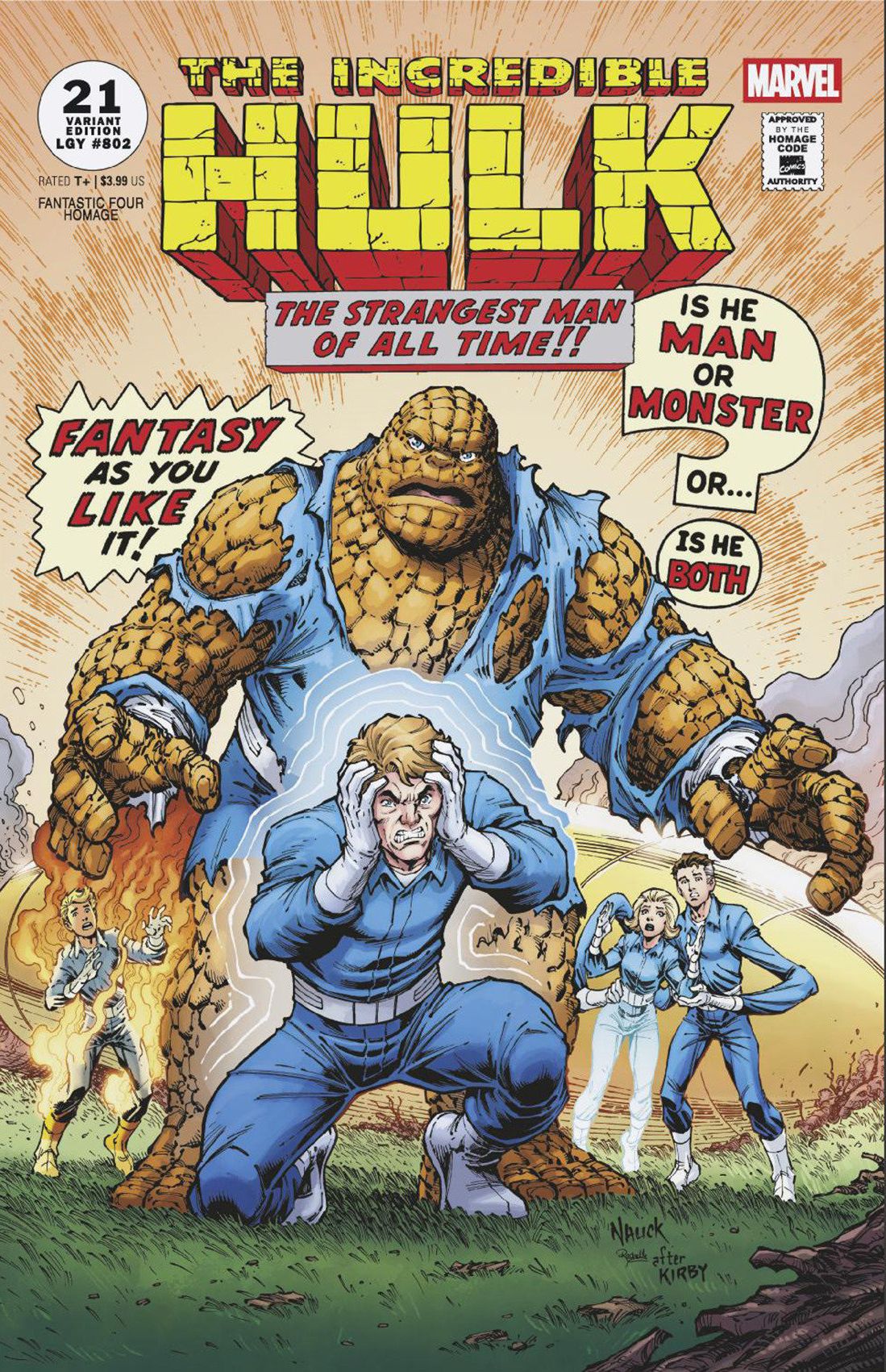 Incredible Hulk #21 Todd Nauck Fantastic Four Homage Variant