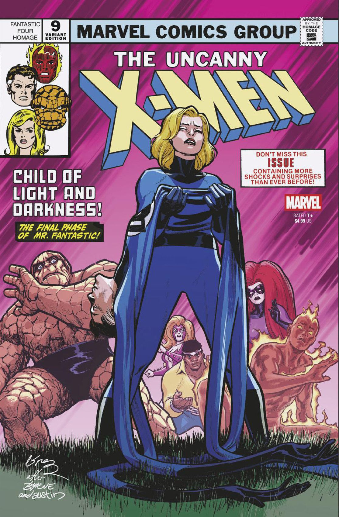 Uncanny X-Men #9 David Lopez Fantastic Four Homage Variant