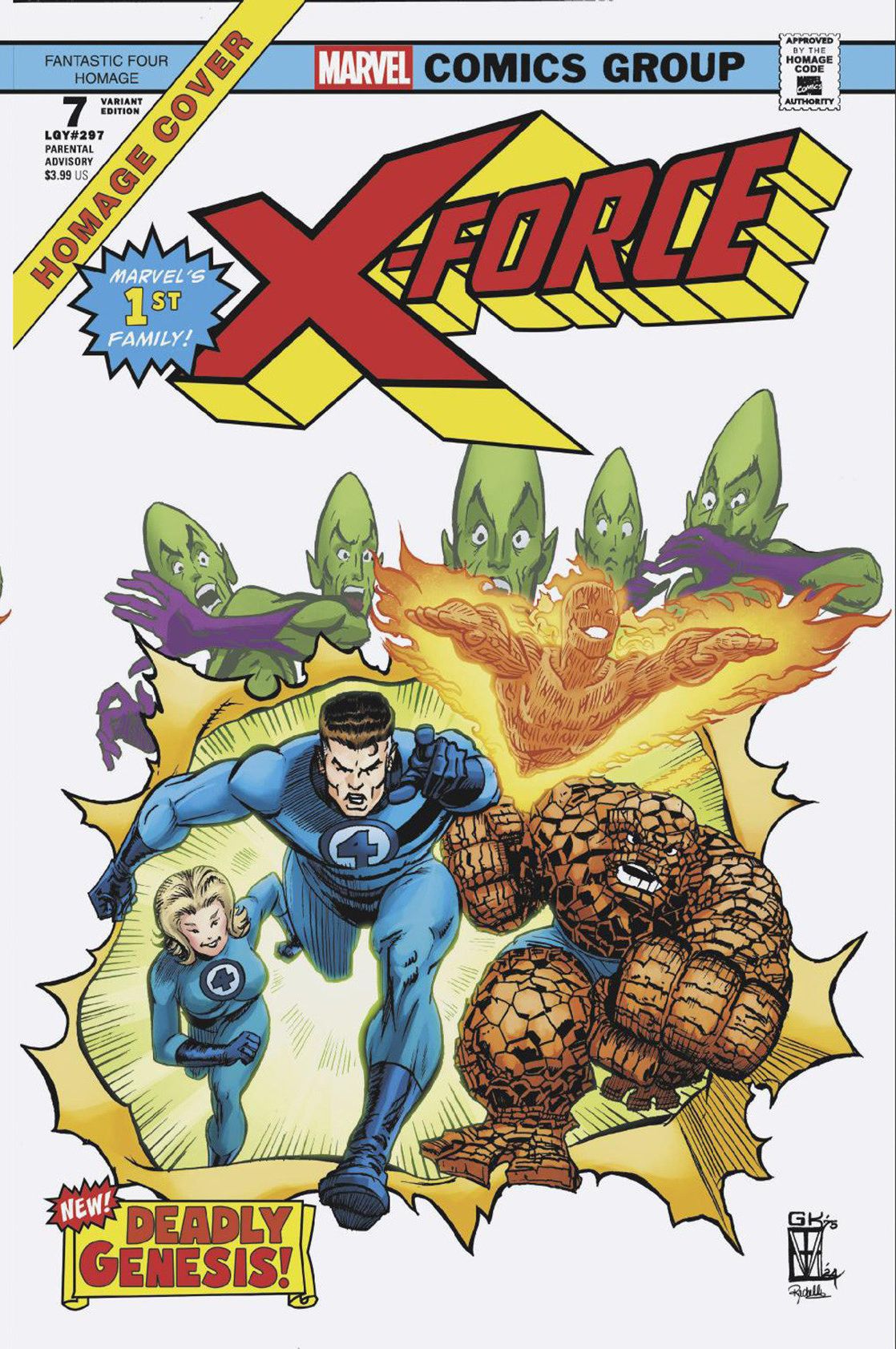 X-Force #7 Trevor Von Eeden Fantastic Four Homage Variant