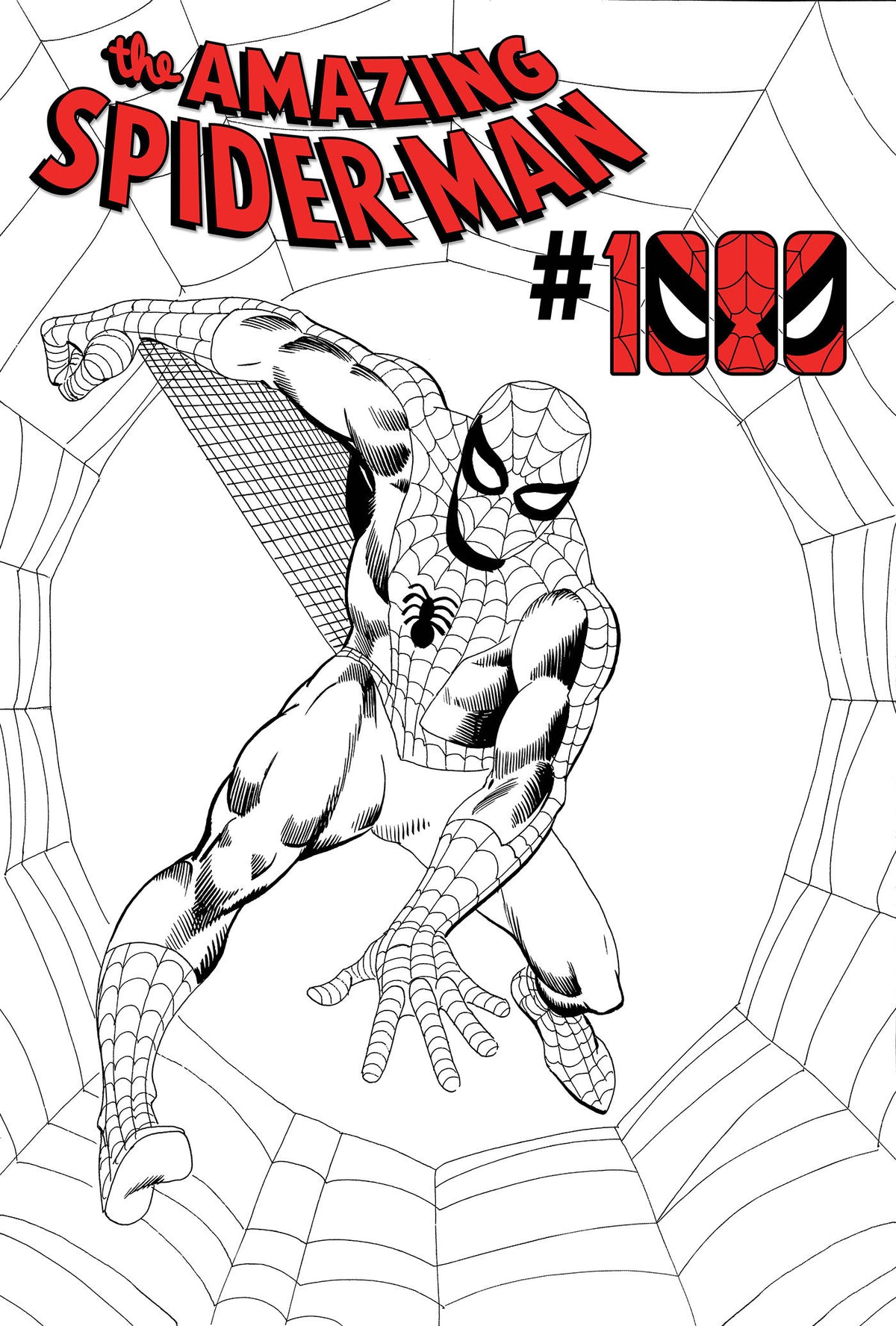 Amazing Spider-Man #1000 Cover ZB Steve Ditko Black And White Variant