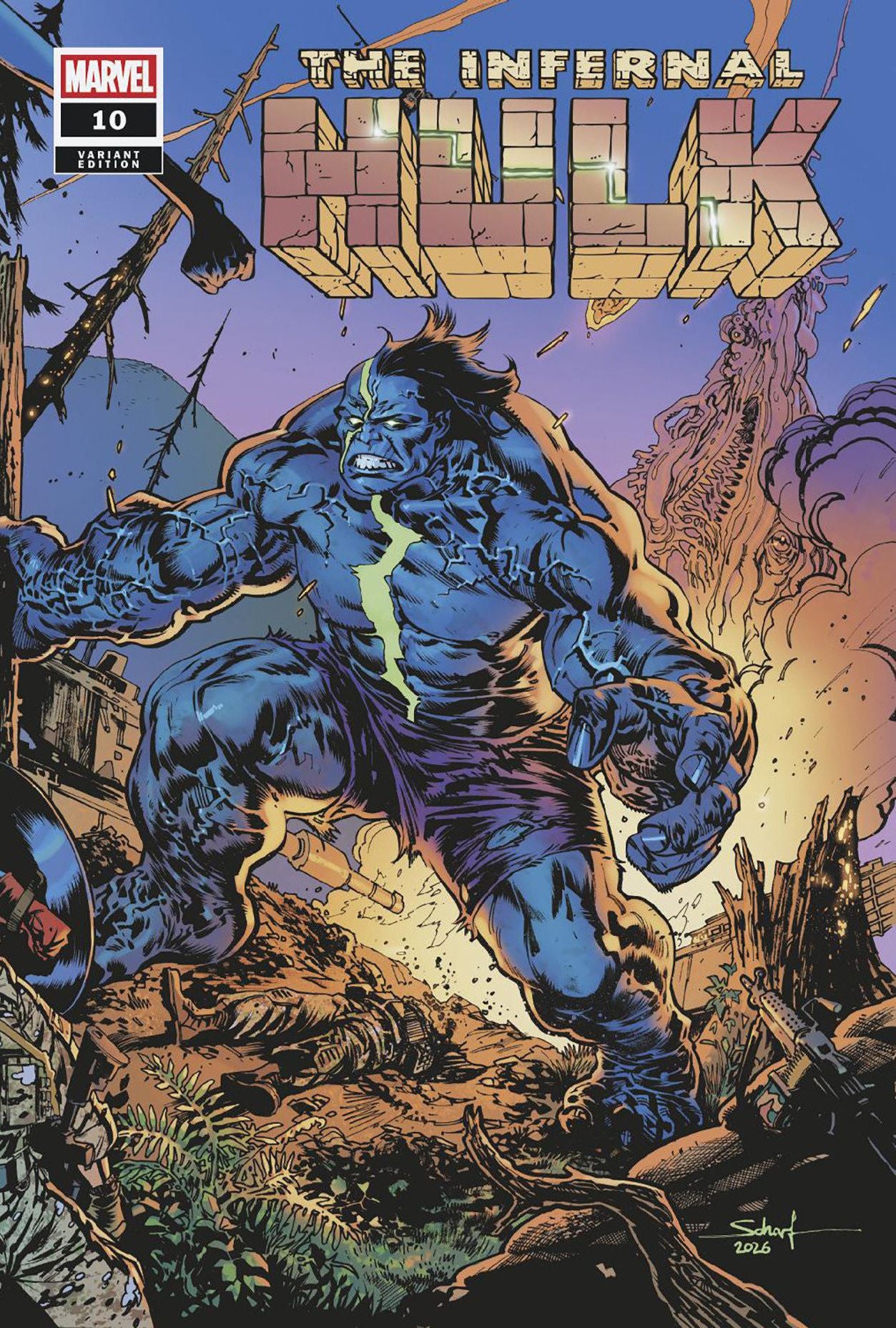 Infernal Hulk #10 Jonas Scharf Wraparound Battle Variant