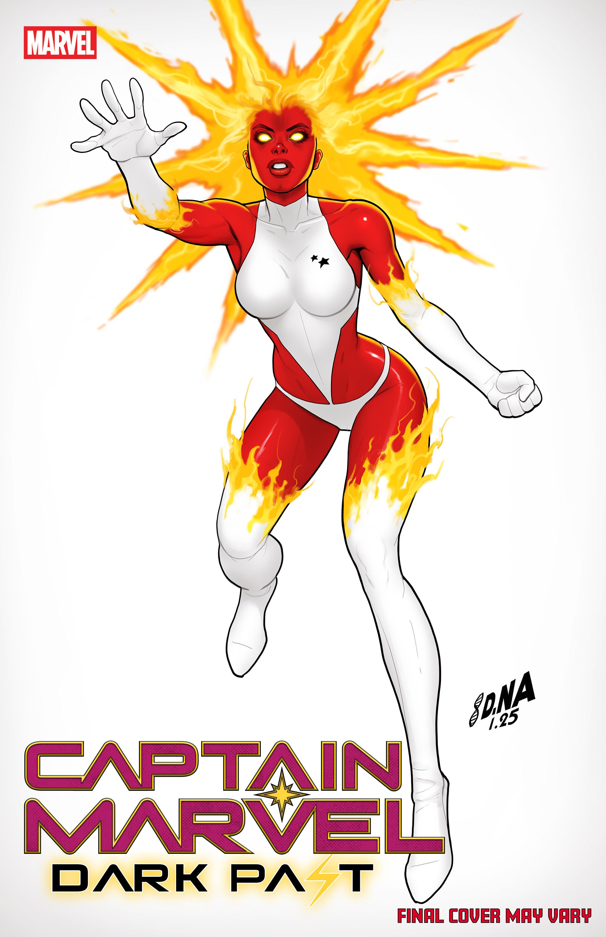 Captain Marvel: Dark Past #1 David Nakayama Color Block White Variant