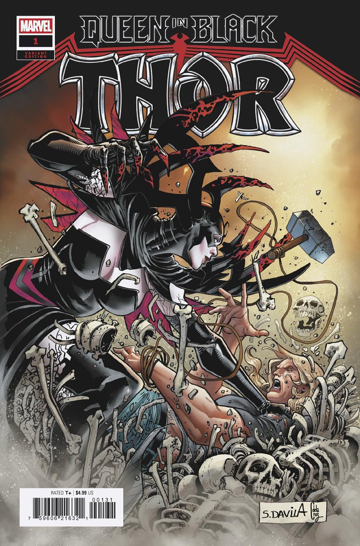 Queen In Black: Thor #1 Sergio Davila Variant [Qib]