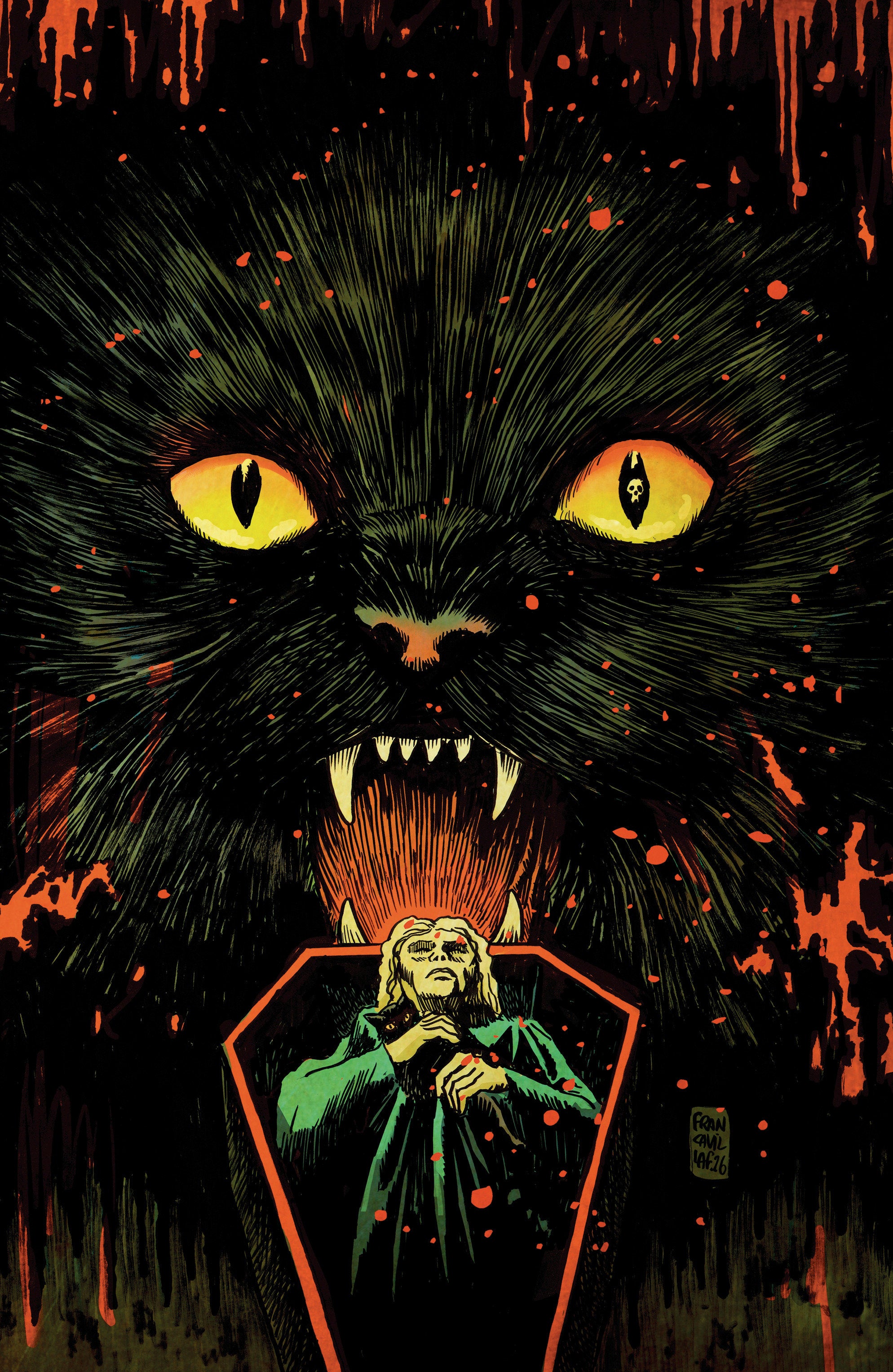 Stuff Of Nightmares: The Cat In The Coffin #1 D Glow In The Dark Variant (Full Art, Francavilla)