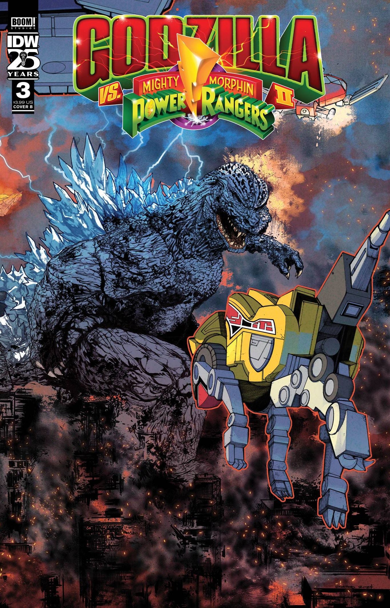 Godzilla vs. The Mighty Morphin Power Rangers II #3 Variant B (Sanchez)