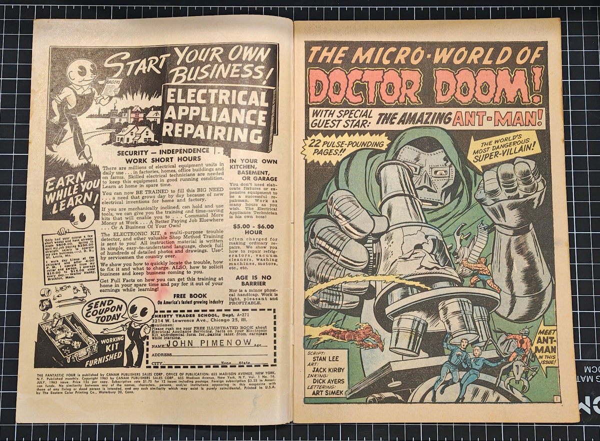FANTASTIC FOUR (1961) #016 VG (4.0)