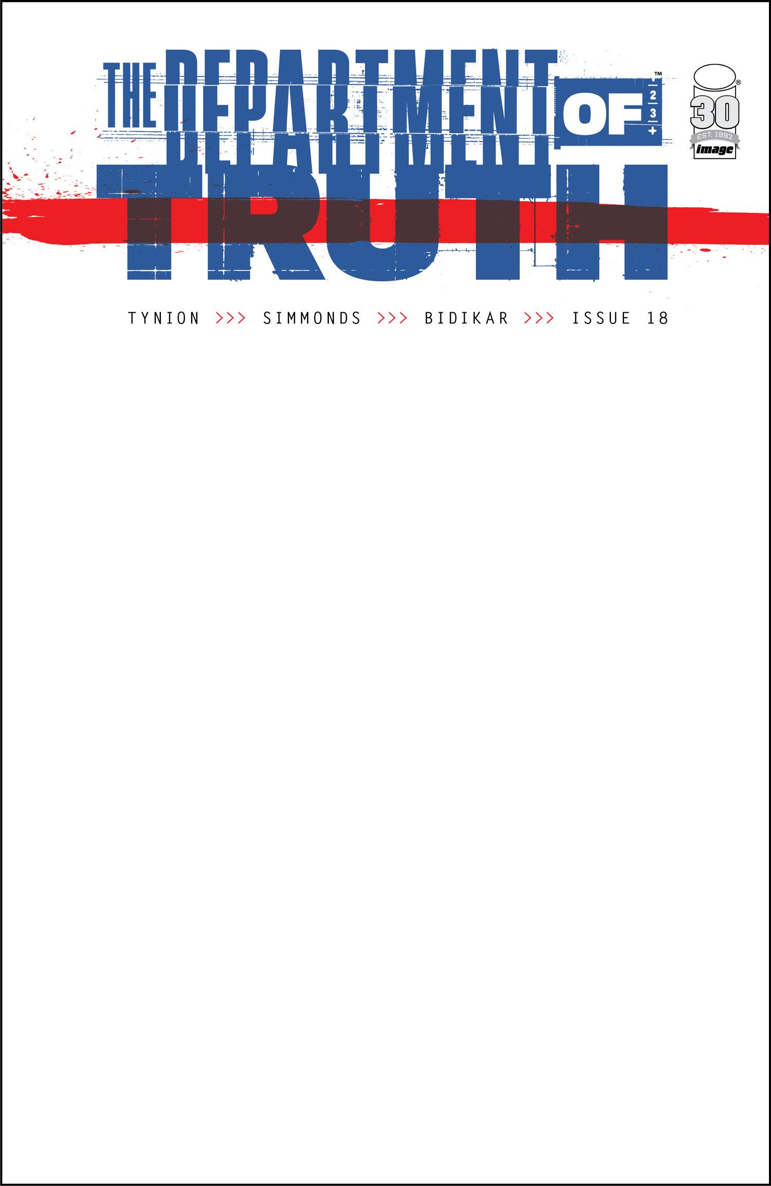 DEPARTMENT OF TRUTH #18 CVR B BLANK CVR (MR)