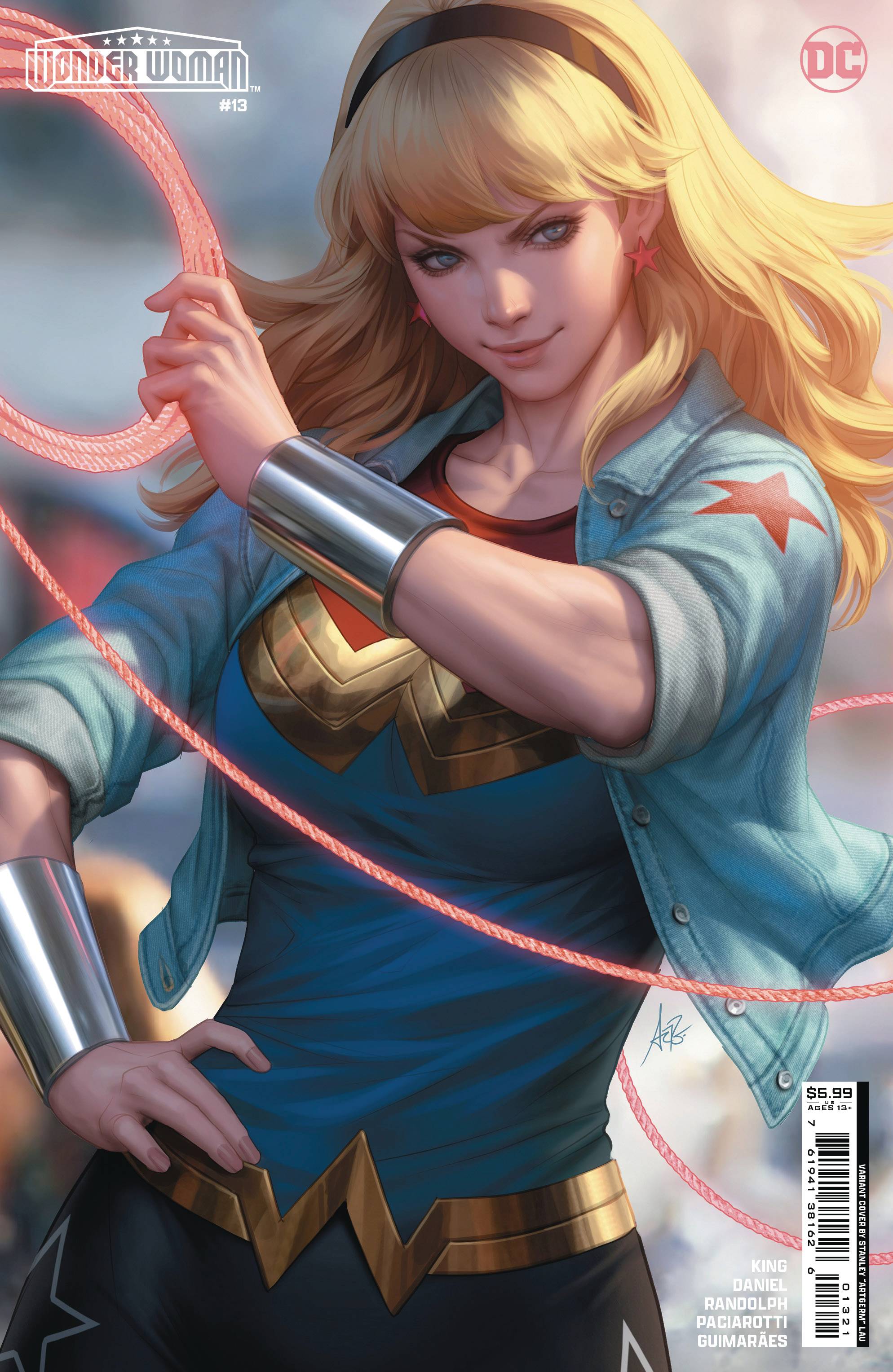 Wonder Woman #13 Cover C Stanley Artgerm Lau Card Stock Variant (Absolute Power)