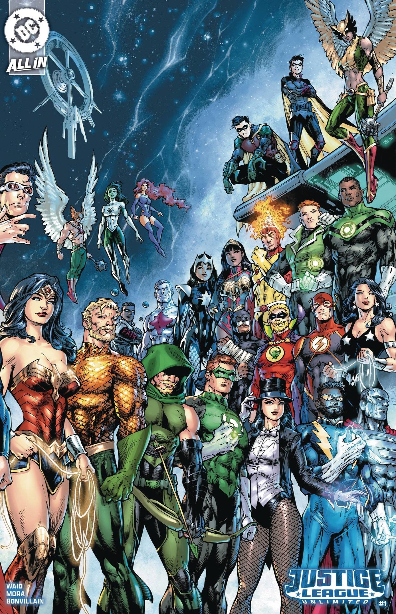 Justice League Unlimited #1 Cover E Edition Benes Wraparound Card Stock Variant