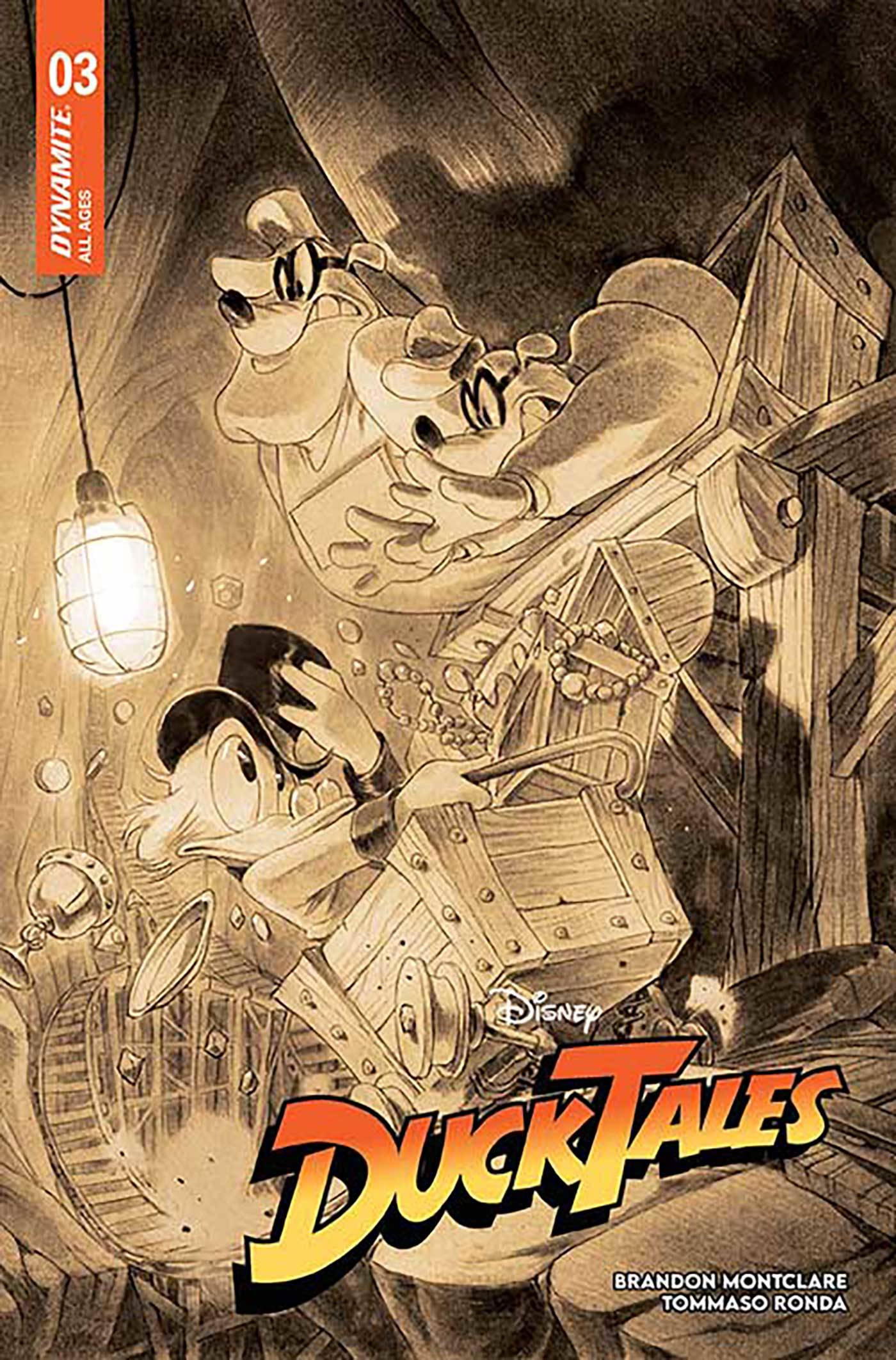 Ducktales #3 Cover P Foc Bigarella Sepia