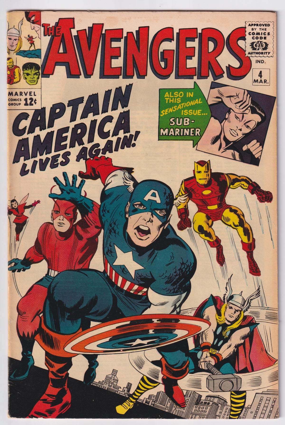AVENGERS (1963) #004 FN+ (6.5)