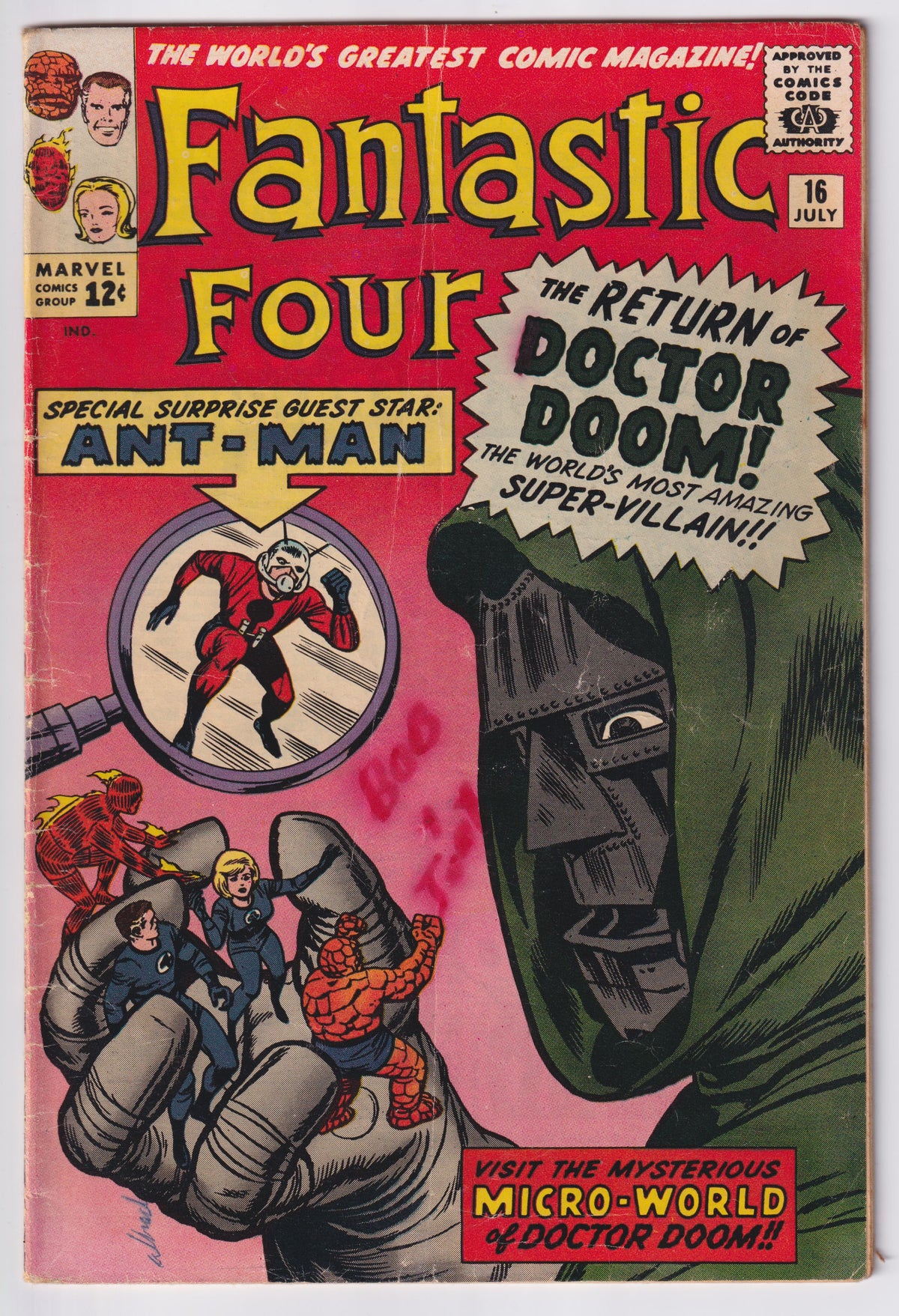 FANTASTIC FOUR (1961) #016 VG (4.0)