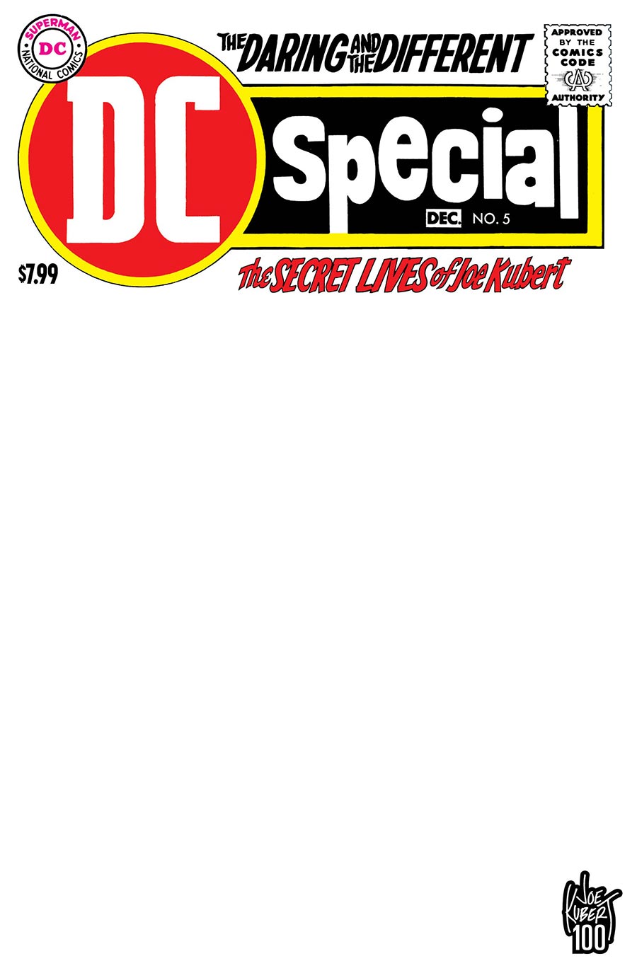 DC Special #5 Facsimile Edition Cover C Blank Card Stock Variant