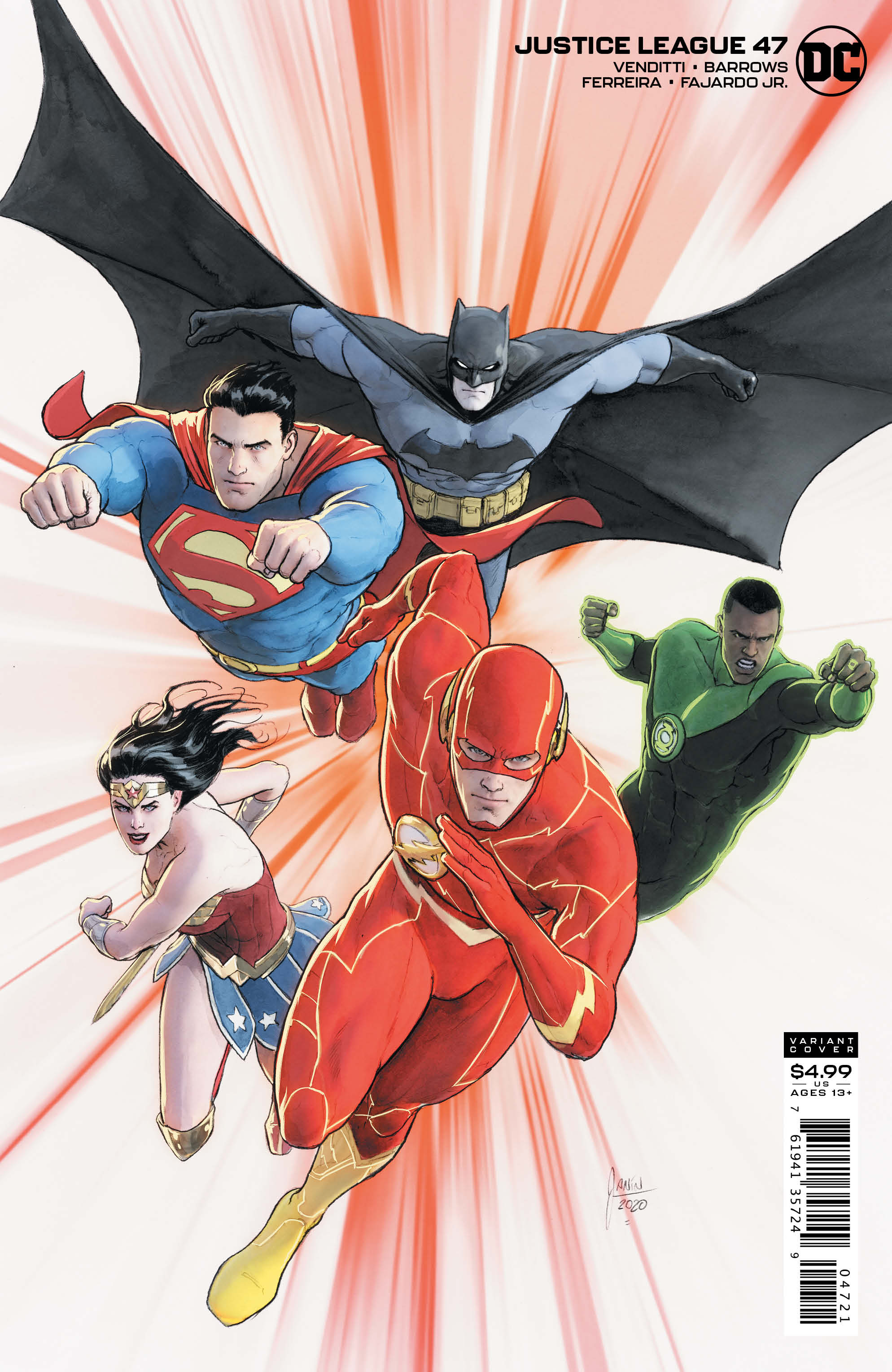 JUSTICE LEAGUE #47 CARD STOCKMIKEL JANIN VAR ED