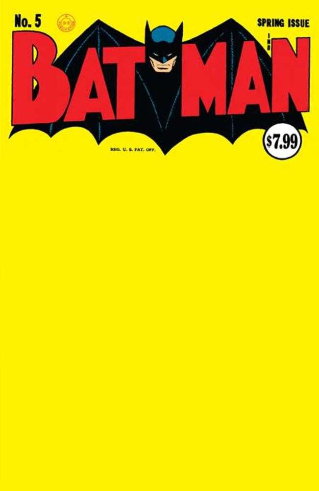 Batman #5 Facsimile Edition Cover C Blank Card Stock Variant