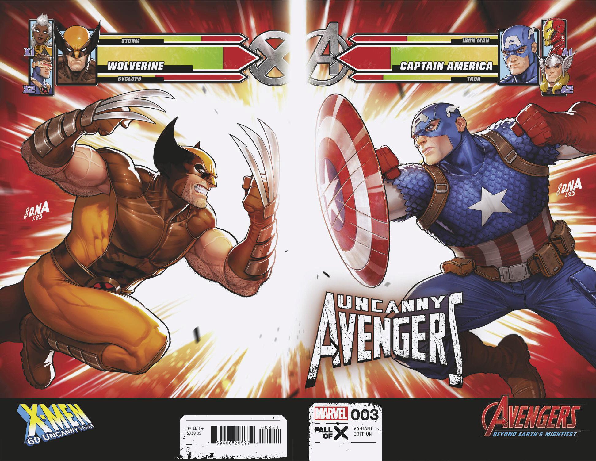 Uncanny Avengers #3 David Nakayama Wraparound X-Men 60th Variant [Fall]