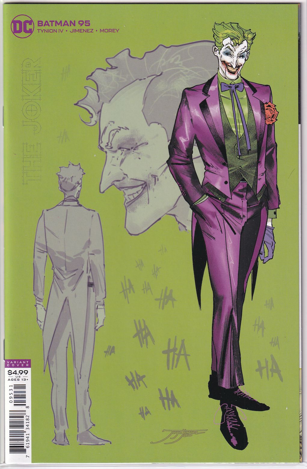 BATMAN #95 1-25 JORGE JIMENEZ JOKER DESIGN VAR