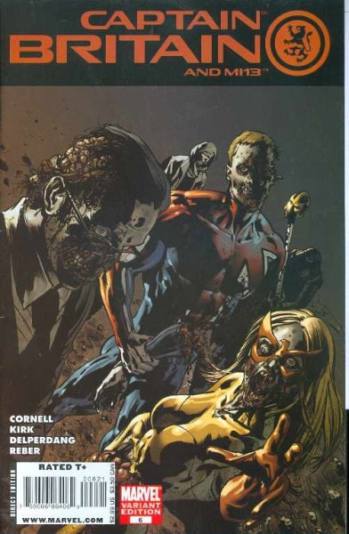 CAPTAIN BRITAIN AND MI 13 YARDDIN ZOMBIE VAR #6