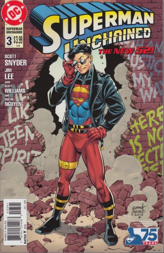 SUPERMAN UNCHAINED #3 75TH ANNIV VAR ED REBORN CVR