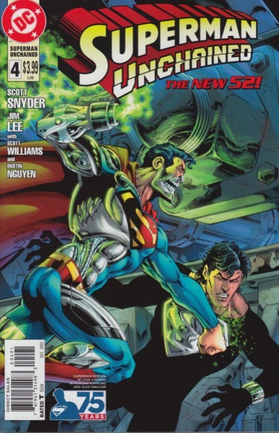 SUPERMAN UNCHAINED #4 75TH ANNIV VAR ED REBORN CVR