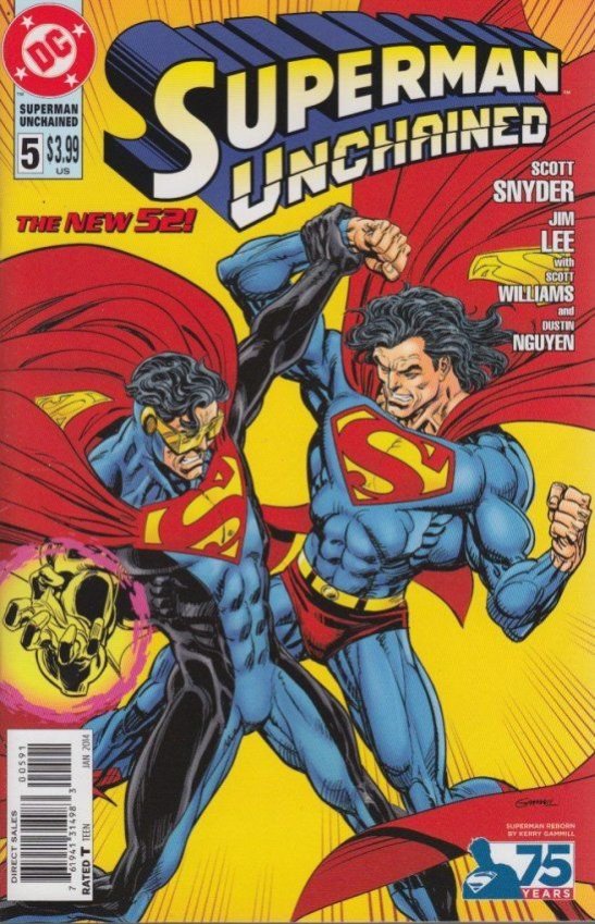 SUPERMAN UNCHAINED #5 75TH ANNIV VAR ED REBORN CVR