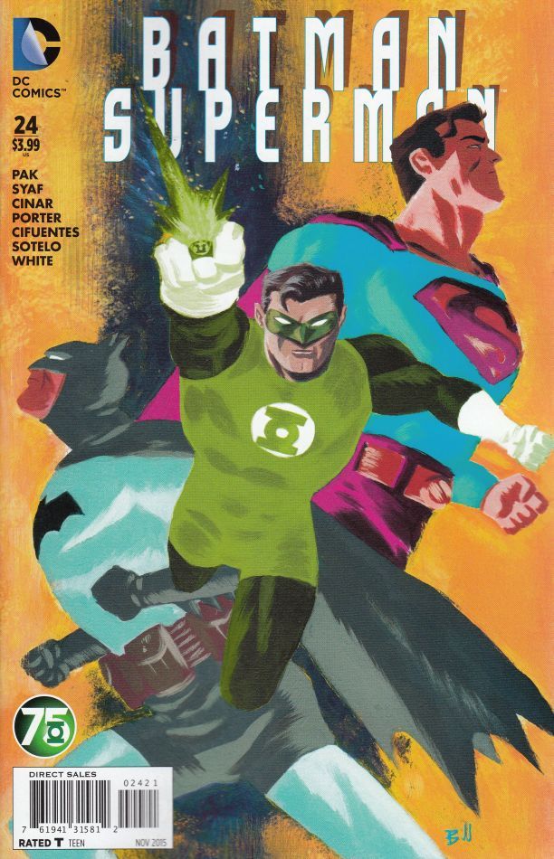 BATMAN SUPERMAN (2013) #24 GREEN LANTERN 75 VAR ED