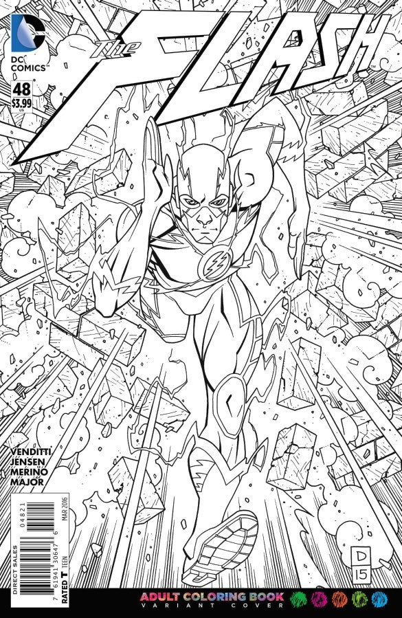 FLASH (2011) #48 ADULT COLORING BOOK VAR ED