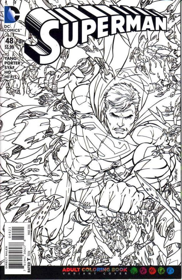 SUPERMAN (2011) #48 ADULT COLORING BOOK VAR ED