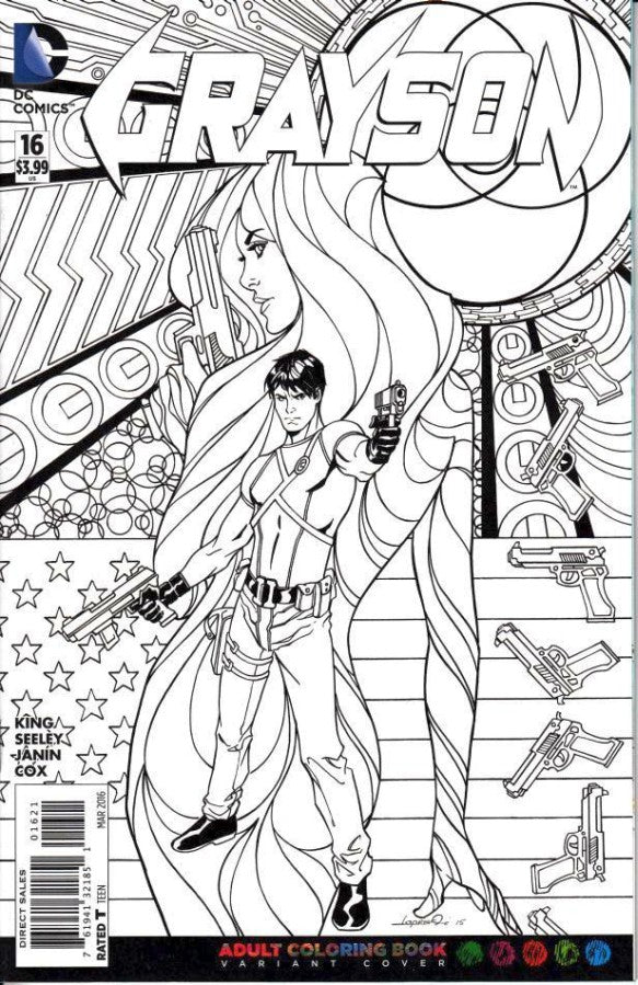 GRAYSON #16 ADULT COLORING BOOK VAR ED