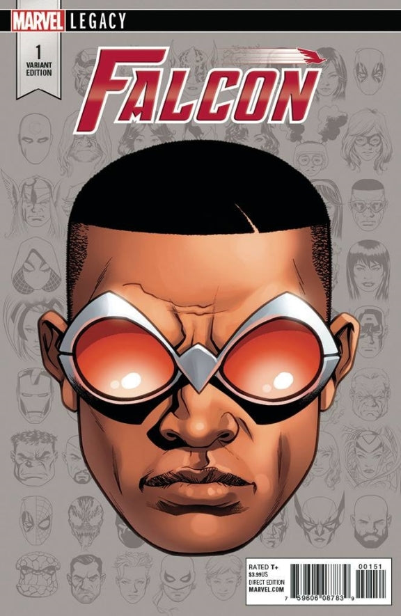 FALCON #1 MCKONE LEGACY HEADSHOT VAR LEG