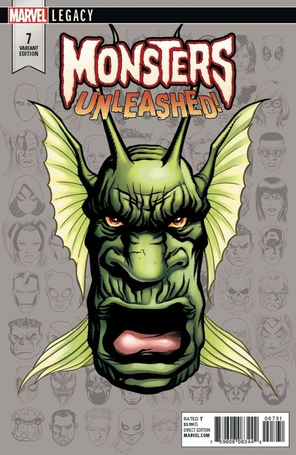 MONSTERS UNLEASHED #07 MCKONE LEGACY HEADSHOT VAR LEG