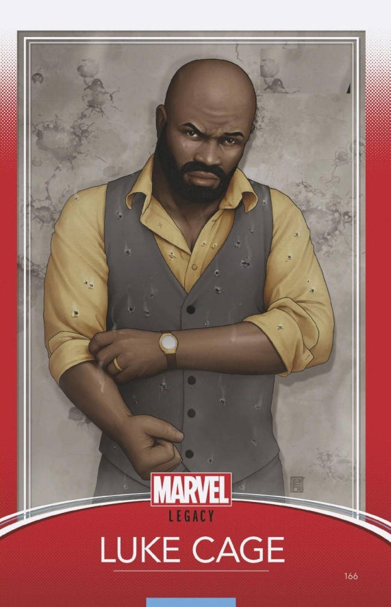 LUKE CAGE #166 CHRISTOPHER TRADING CARD VAR LEG