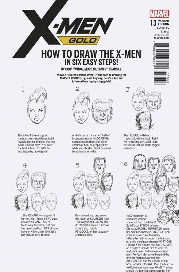 X-MEN GOLD #13 ZDARSKY HOW TO DRAW VAR LEG