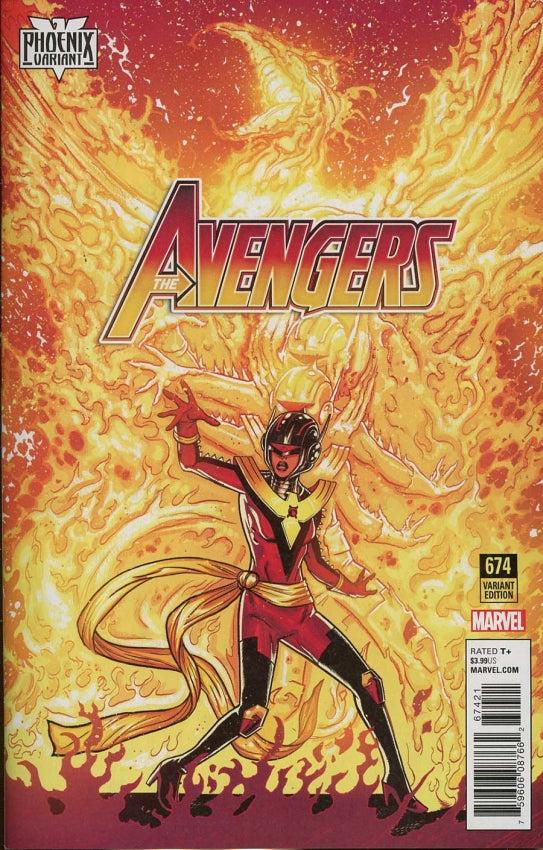 AVENGERS (2017) #674 SCHOONOVER PHOENIX VAR LEG