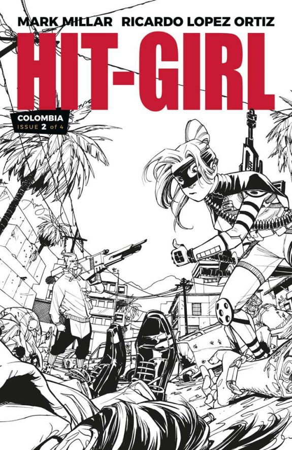 HIT-GIRL #2 CVR B B&W REEDER (MR)