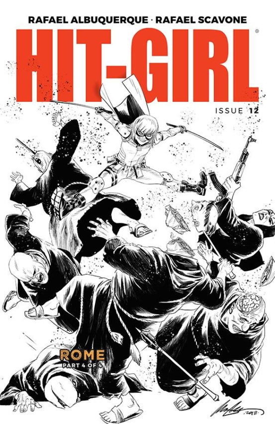 HIT-GIRL #12 CVR B B&W ALBUQUERQUE (MR)