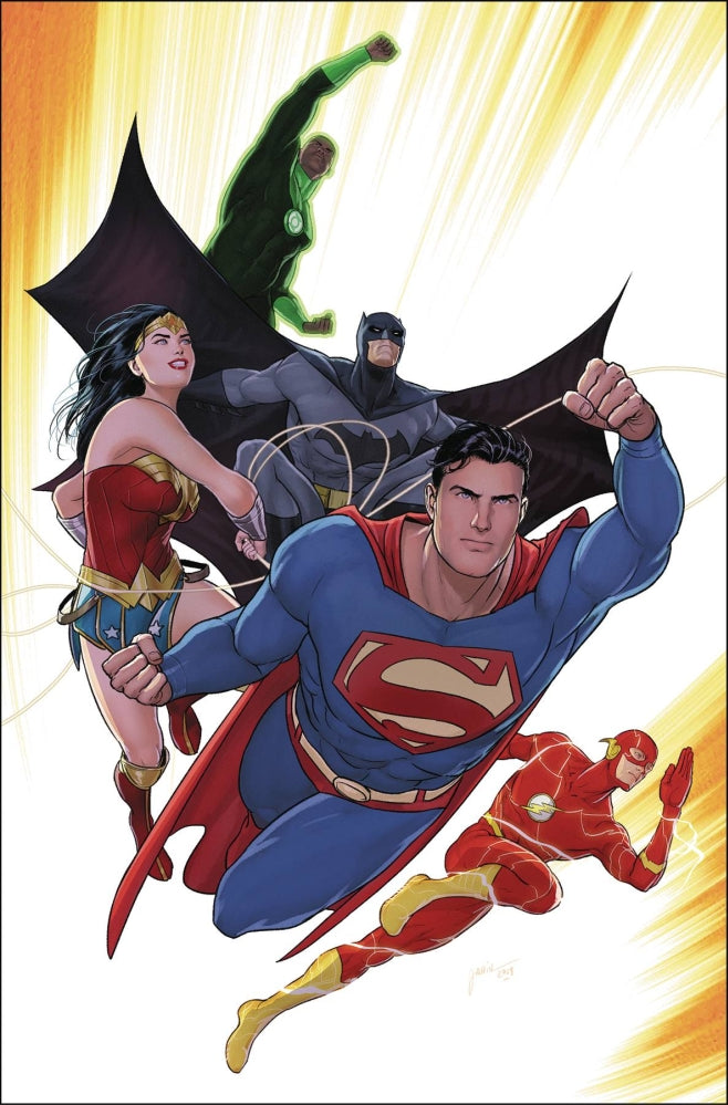 JUSTICE LEAGUE #42 CARD STOCK MIKEL JANIN VAR ED