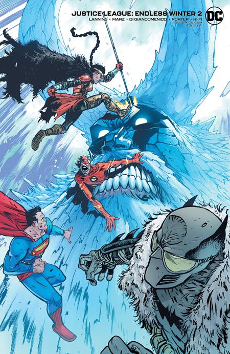 JUSTICE LEAGUE ENDLESS WINTER #2 CARD STOCK VAR ED