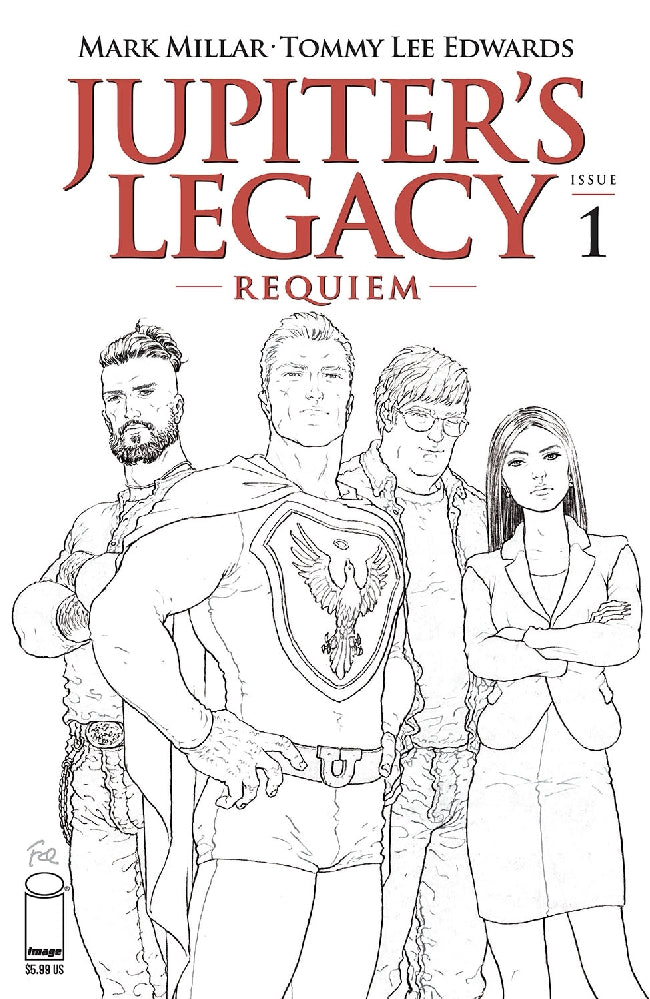 JUPITERS LEGACY REQUIEM #1 (OF 5) CVR C QUITELY B&W (MR)