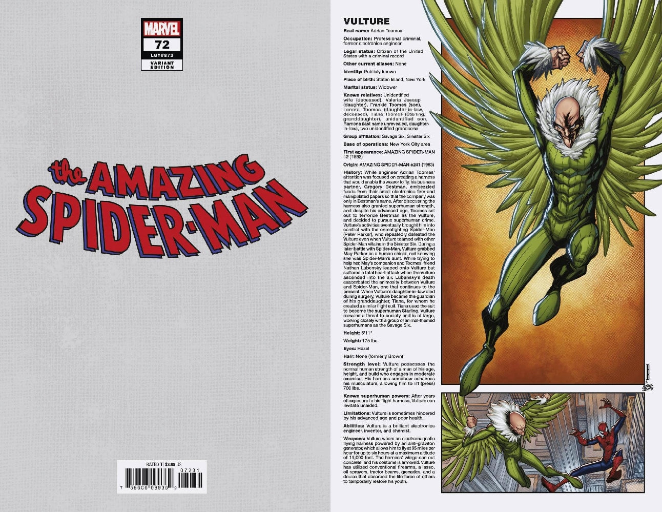 AMAZING SPIDER-MAN (2018) #72 BALDEON HANDBOOK VAR SINW