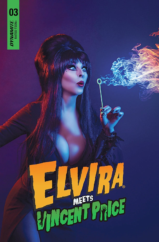 ELVIRA MEETS VINCENT PRICE #3CVR D PHOTO