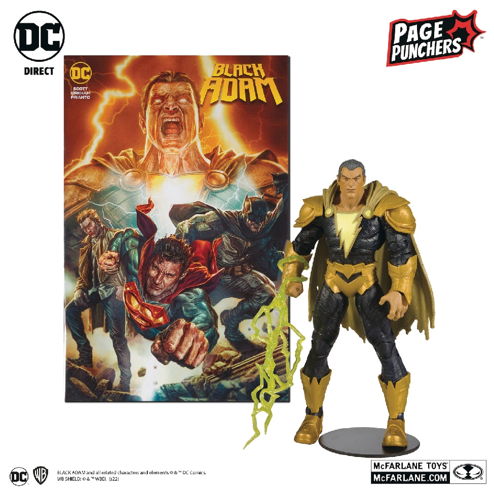 DC DIRECT BLACK ADAM  7IN ACTION FIGURE WITH COMIC BOOK