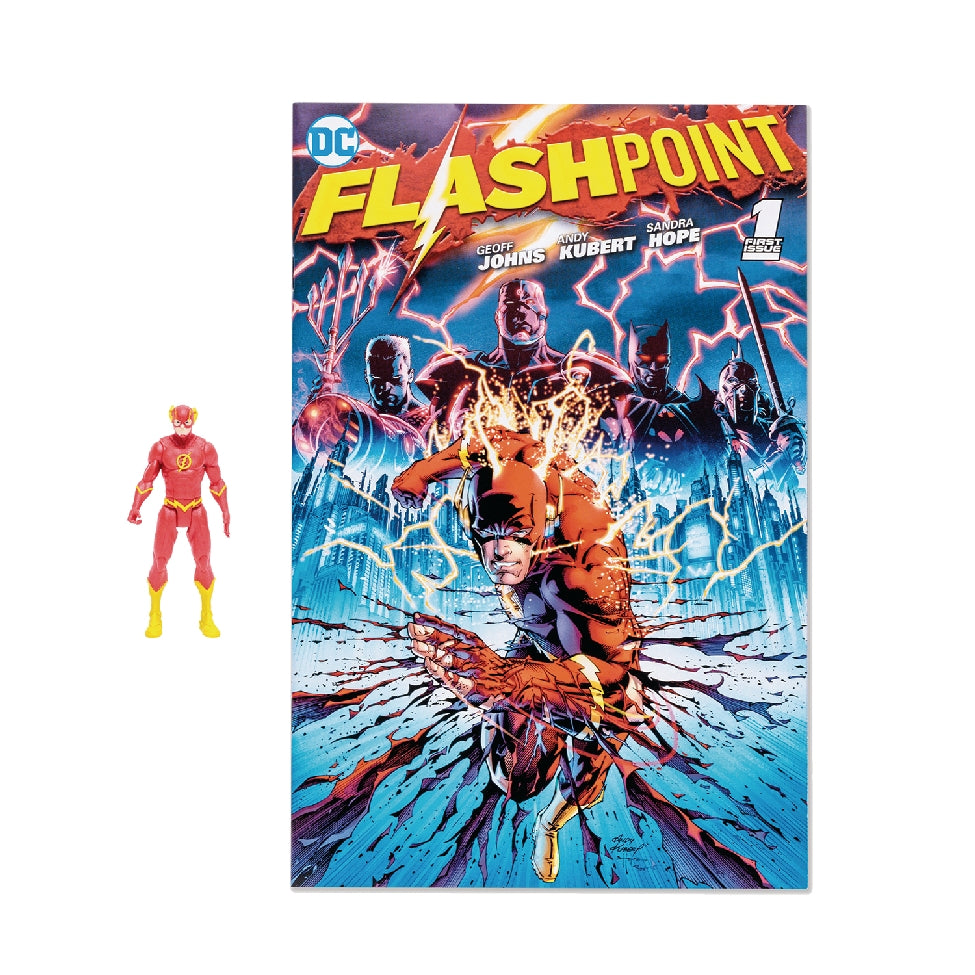 FLASHPOINT FLASH  3IN ACTION FIGURE WITH COMIC PAGE PUNCHERS