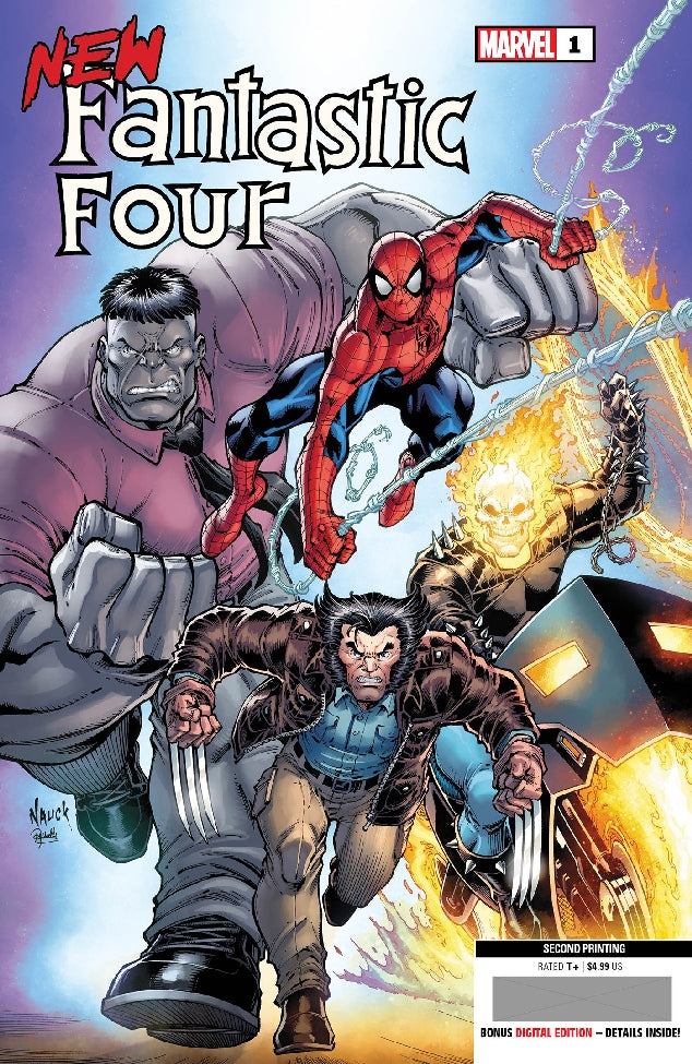 NEW FANTASTIC FOUR #1 (OF 5) 2ND PTG NAUCK VAR