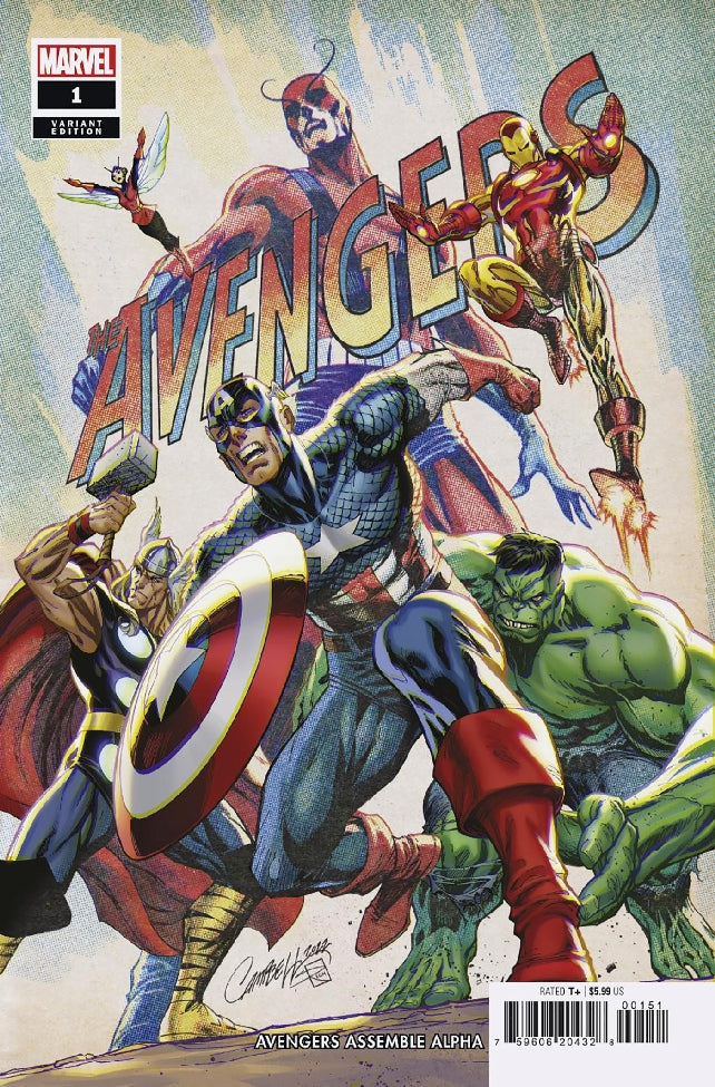 AVENGERS ASSEMBLE ALPHA #1 JS CAMPBELL ANNIVERSARY VAR