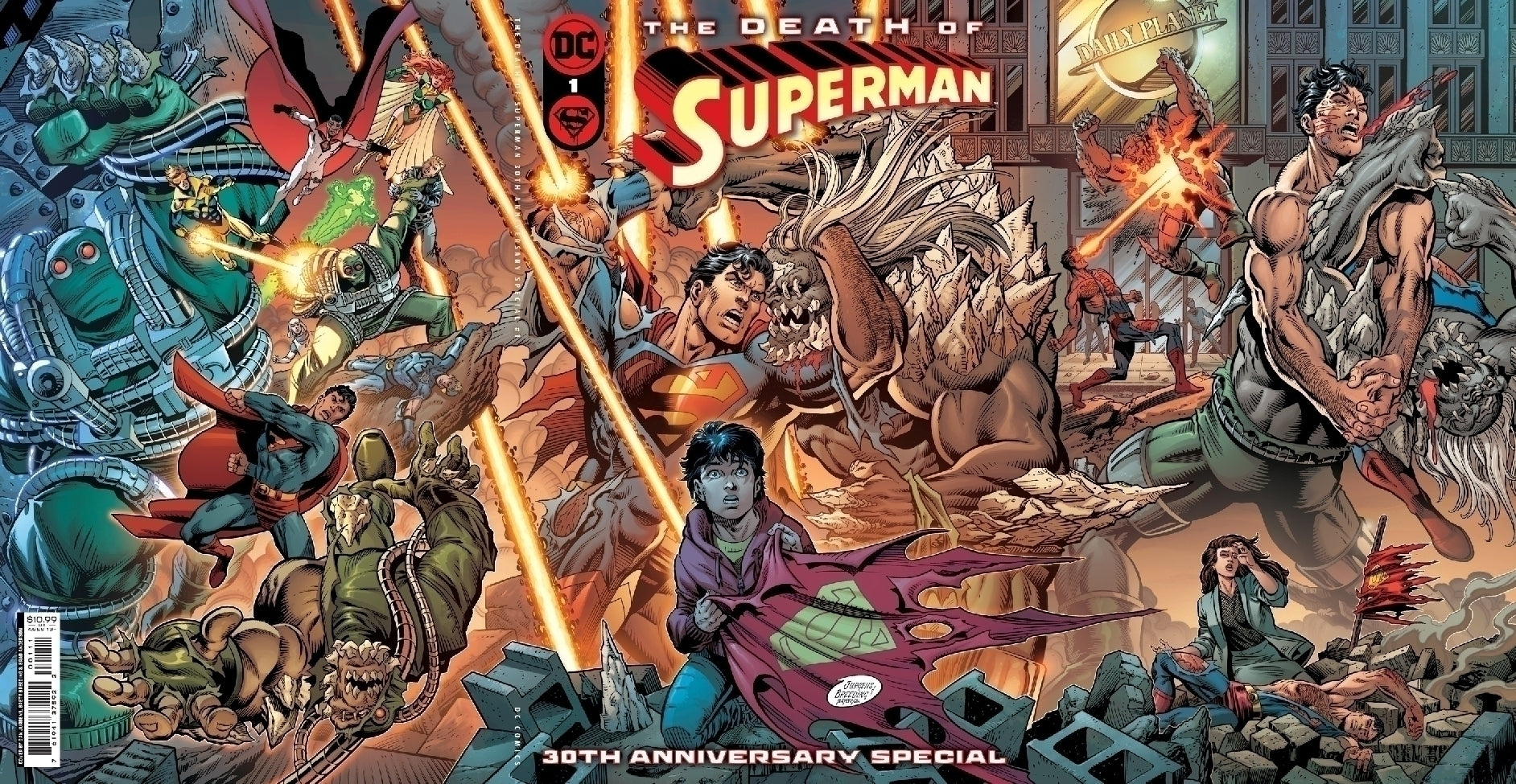 DEATH OF SUPERMAN 30TH ANN SPEC #1 CVR A JURGENS BREEDING GA