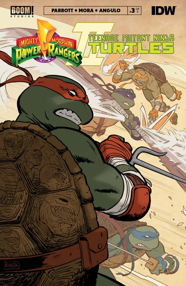 MMPR TMNT II #3 (OF 5) CVR D TMNT VAR RIVERA