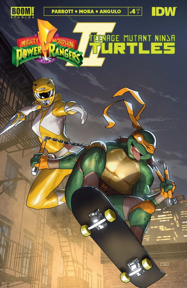 MMPR TMNT II #4 (OF 5) CVR E CARDSTOCK VAR CLARKE