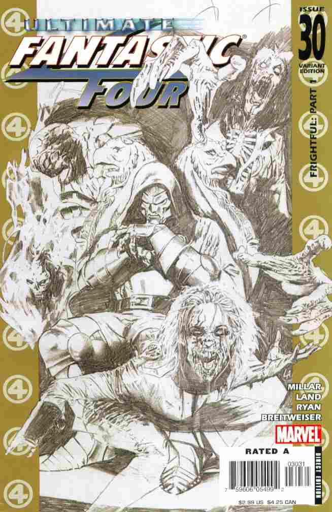 ULTIMATE FANTASTIC FOUR #30 VAR LAND SKETCH COVER